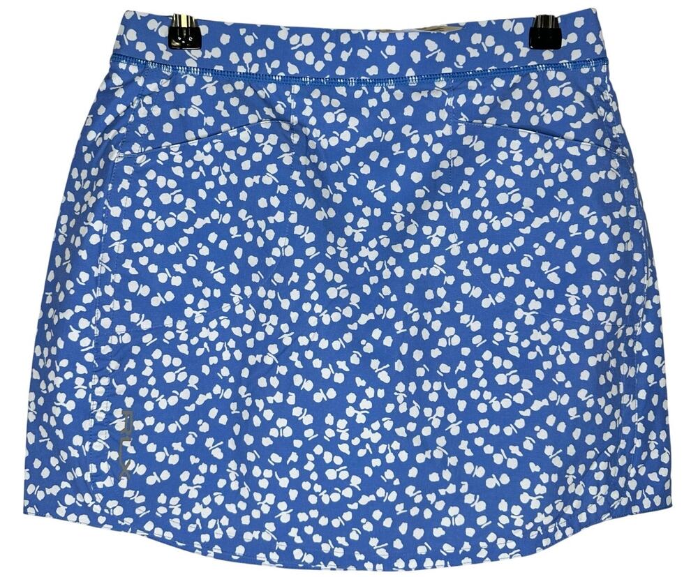 RLX Ralph Lauren Golf Concept 16" Skirt Skort Pleated Blue Dot Size XS NWT $148